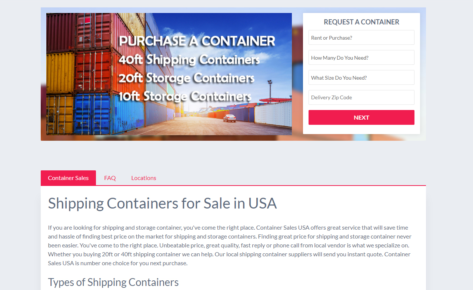 container sales US