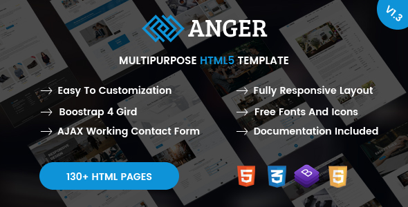 Anger - Creative Business & Portfolio Multi-purpose HTML5 Template